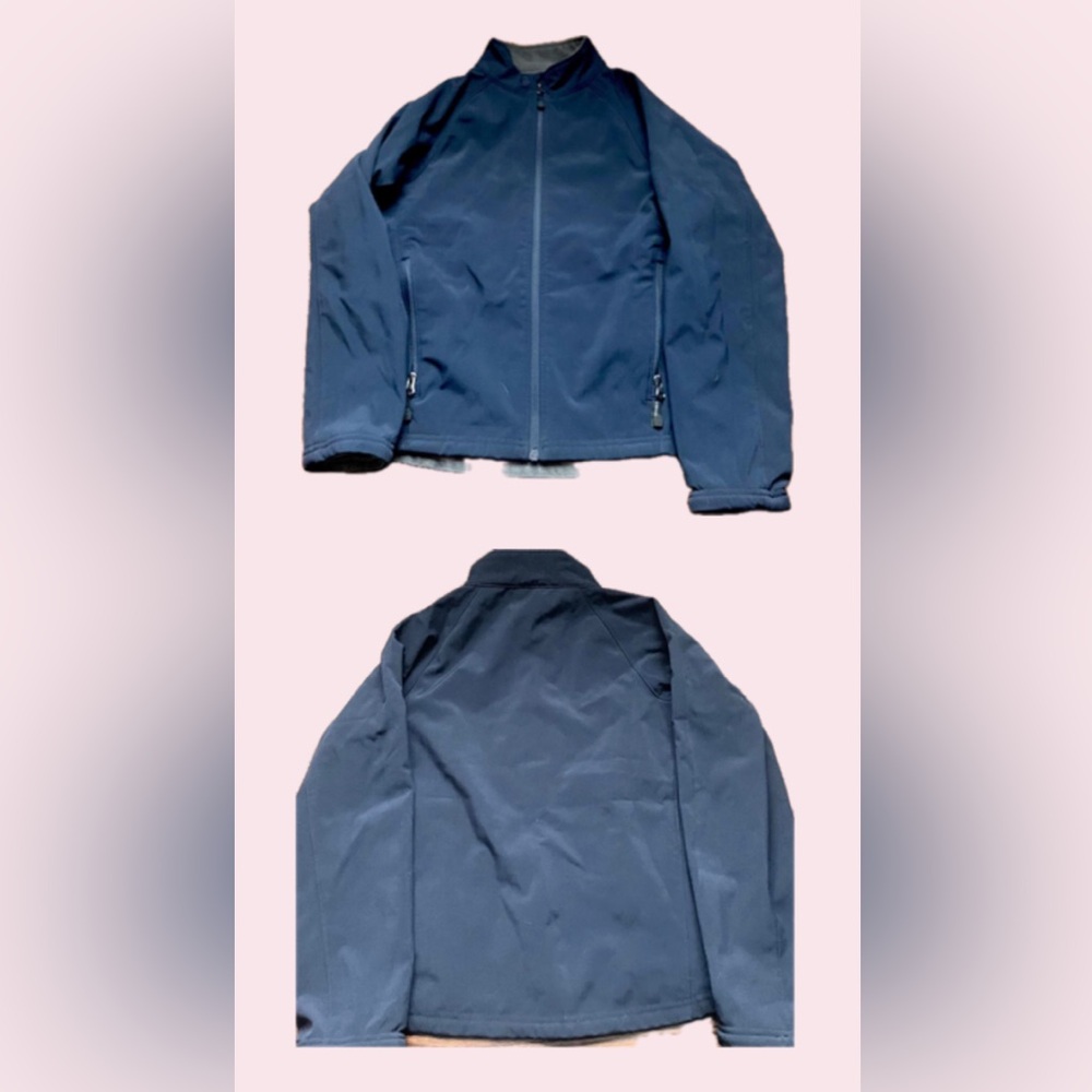 Navy blue lightweight windbreaker jacket